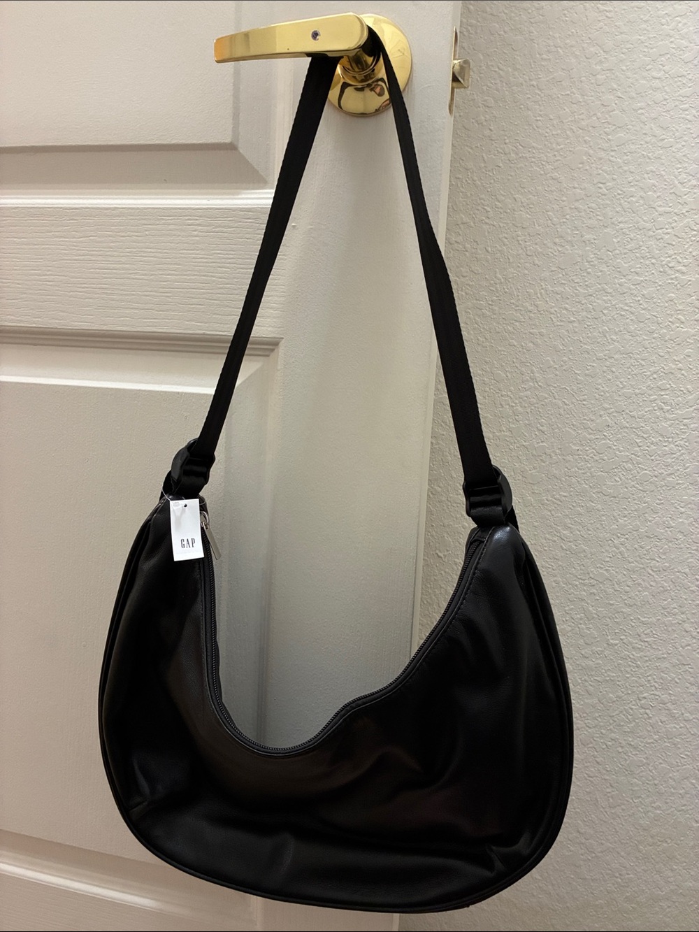 GAP Black Shoulder Hobo Bag with Wide Strap